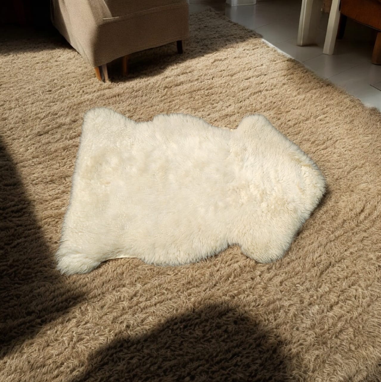 Premium Natural Sheepskin Rug – Soft & Luxurious Home Décor