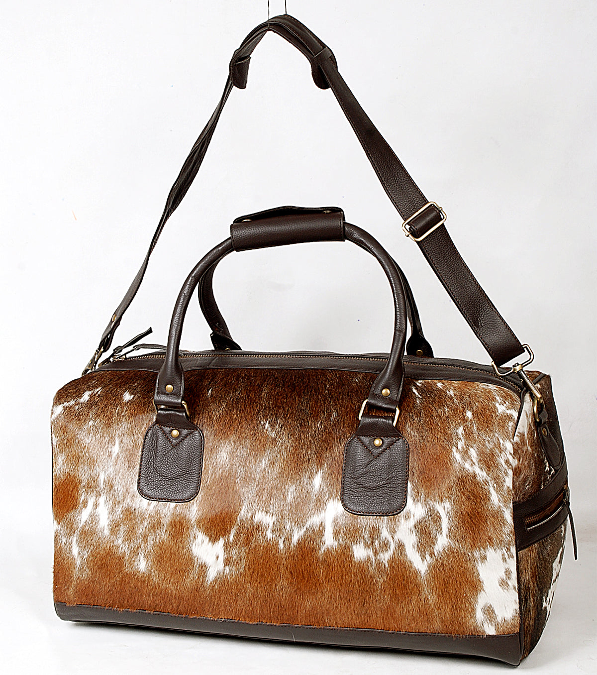 Cowhide Leather Duffle Bag – Handcrafted Genuine Leather Travel Bag