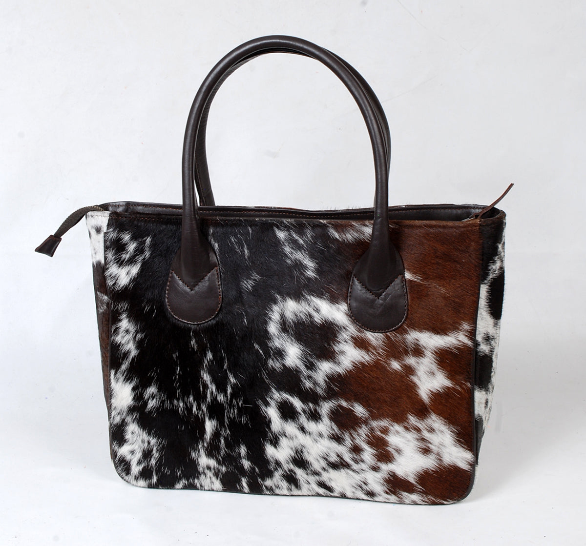 TRICOLOR HANDBAG Cowhide selling Leather