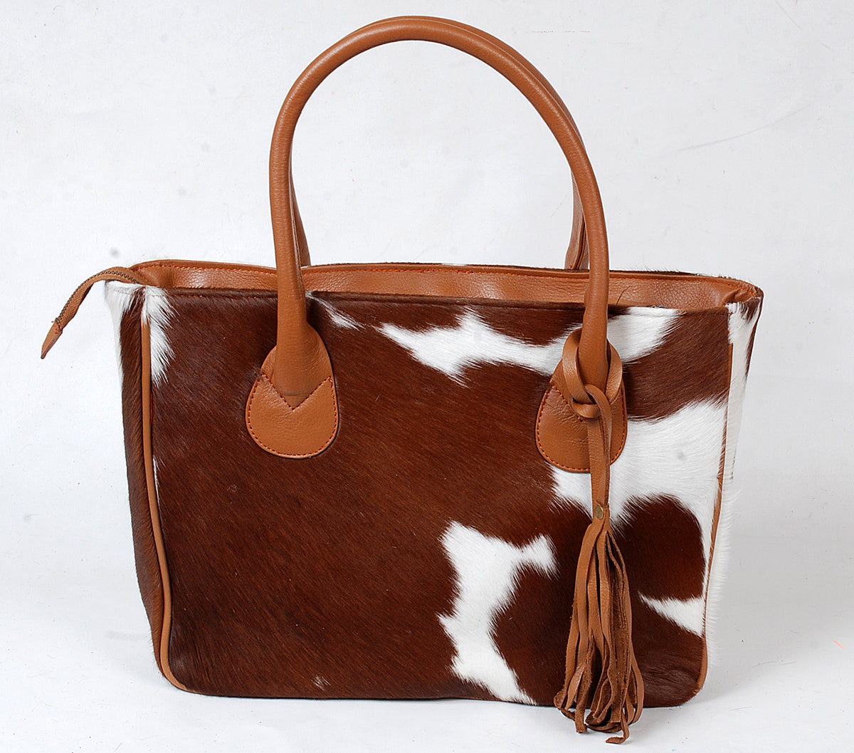 Cowhide Leather Tote Bag – Handmade Genuine Leather Shoulder Bag