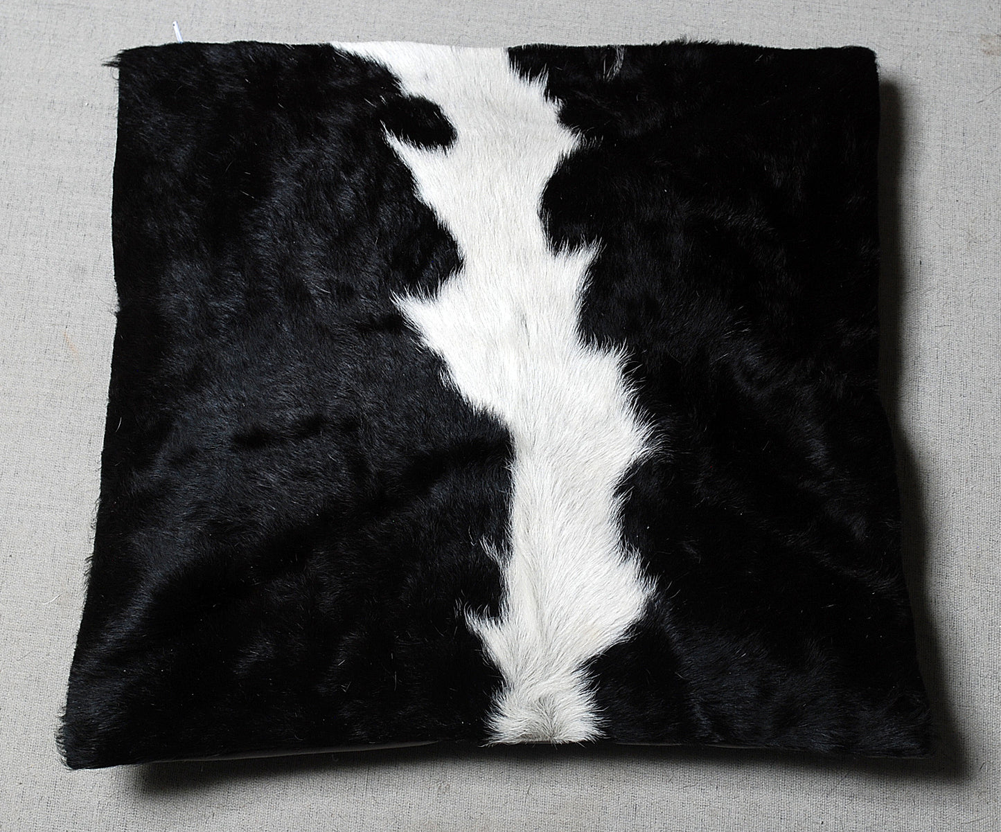 Genuine Cowhide Leather Cushion Cover – Black & White Natural Pattern