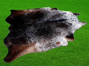 Premium Tri-Color Cowhide Leather Rug