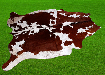 Exotic Dual-Color Cowhide Leather Rug