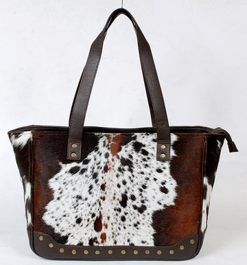 Elegant Tri-Color Upton Cowhide Leather Hand Bag