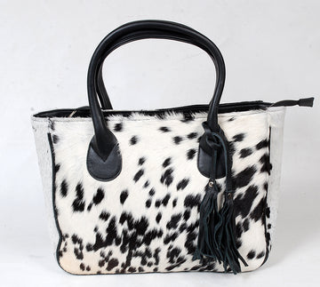 Stylish Black Upton Cowhide Leather Hand Bag