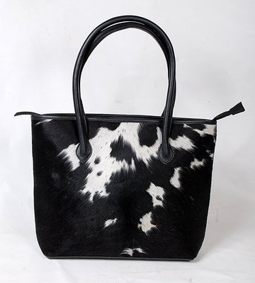 Black N White Upton Cowhide Leather Bag