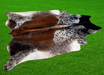 Exotic Tri-Color Cowhide Leather Rug