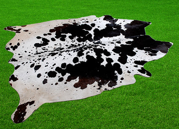 Black N White Contrast Cow Hide Rug