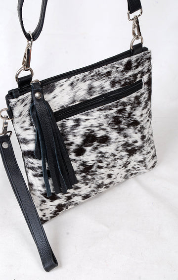 Premium Black Cowhide Multiway Bag