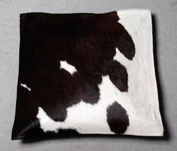 Premium Black N White Cowhide Leather Cushion