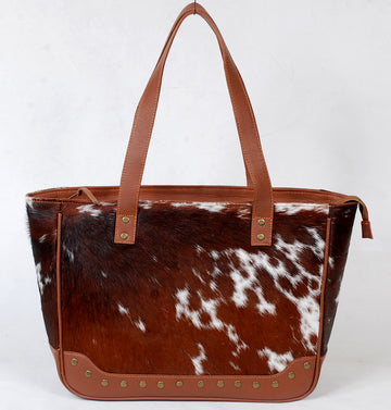 Modish Dual-Color Upton Cowhide Leather Hand Bag