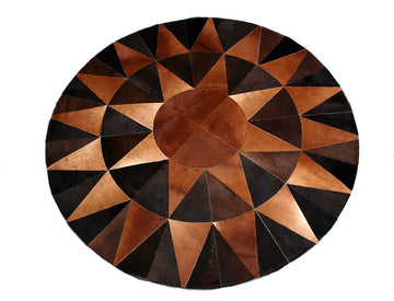 Decorative Star Patchwork Cowhide Rug