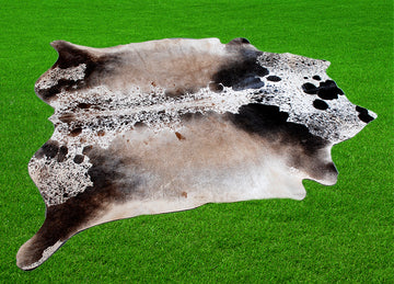 Tri-Color Cowhide Leather Rug