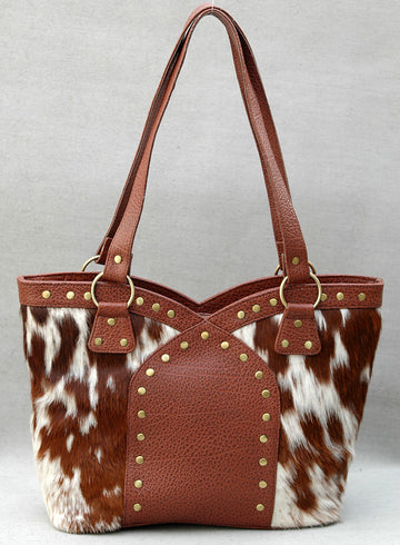 Stylish Caramel Upton Cowhide Leather Hand Bag