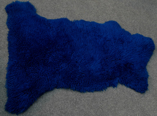 Natural Sheep Skin Blue Rug