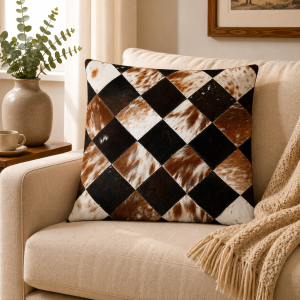 Cowhide Cushion Cover
