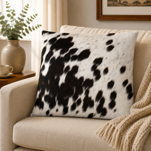 Cowhide Cushion Cover